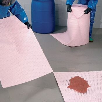 Safety fibre hazmat absorber roll in laboratory spill
