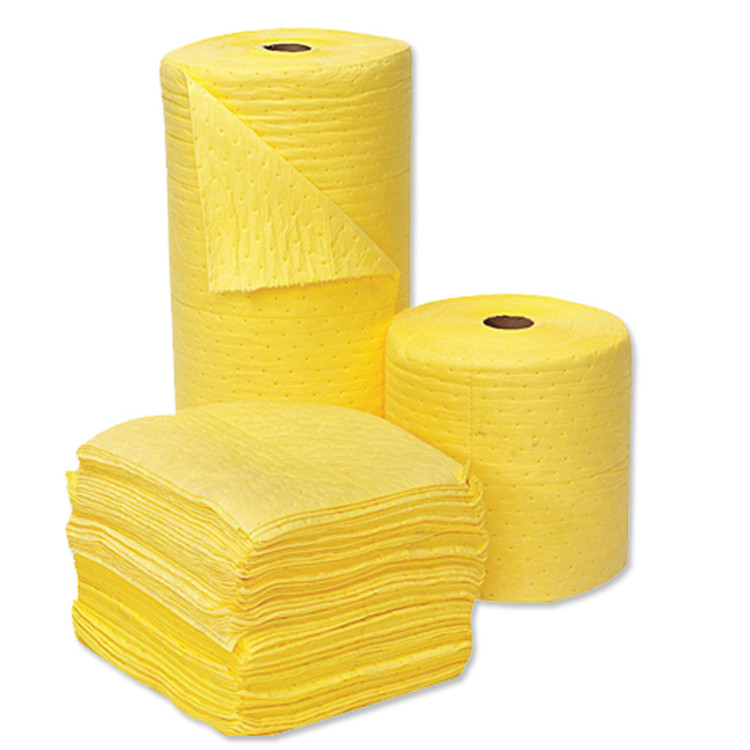 Microfiber 100% PP fabrics hazardous sorbent pad for acid spill control