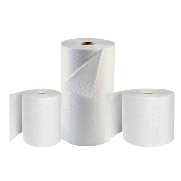 Safety suspended on water oil absorbent roll for Oil spill of environmental cleaning company